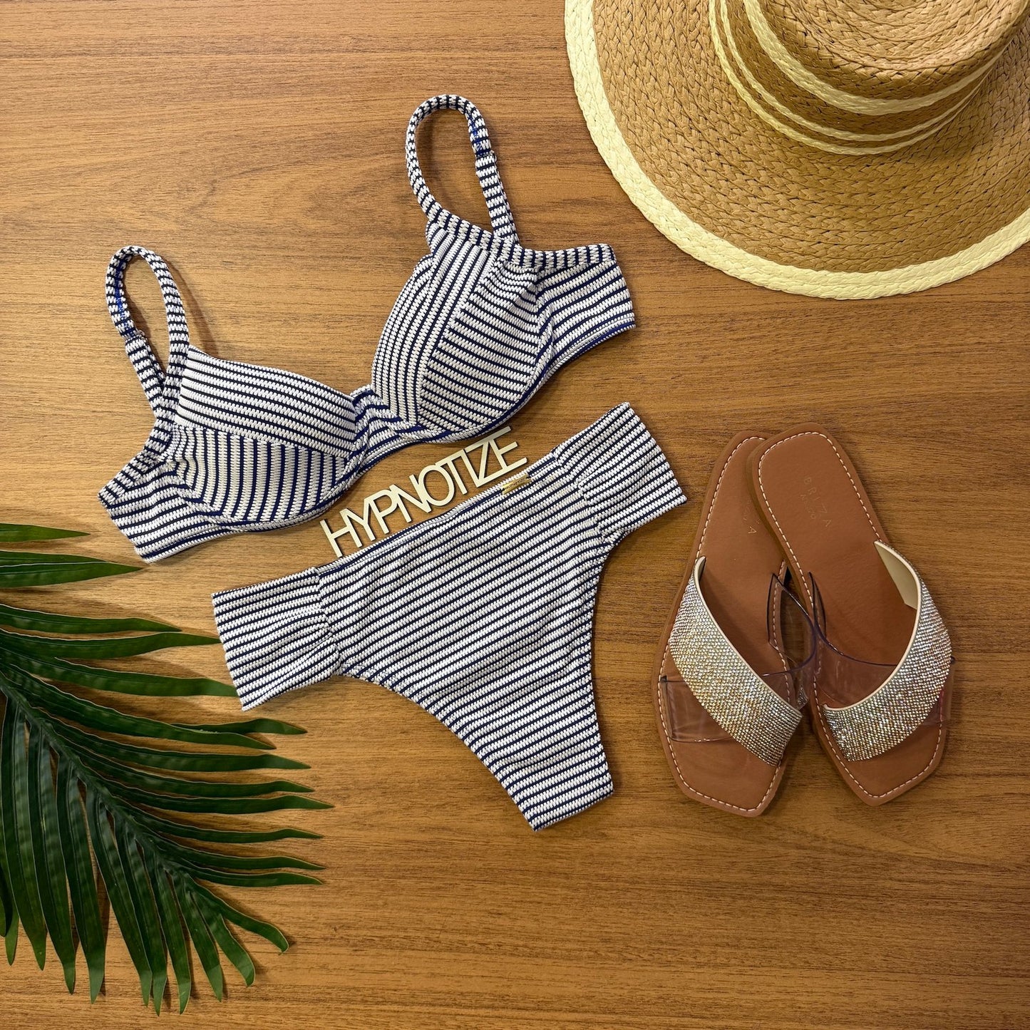 BIKINI CLAUDIA - WAVES BLUE/WHITE
