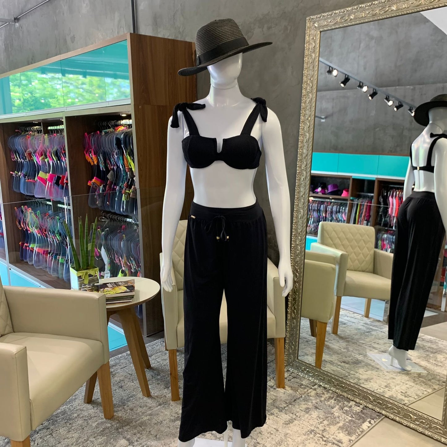 BEACH PANTS TAILANA - BLACK