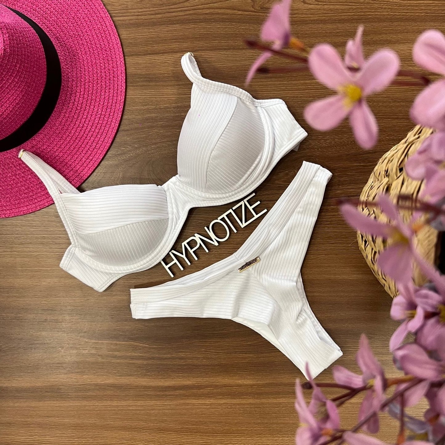 BIKINI CATIELE - LUREX CANELADO WHITE