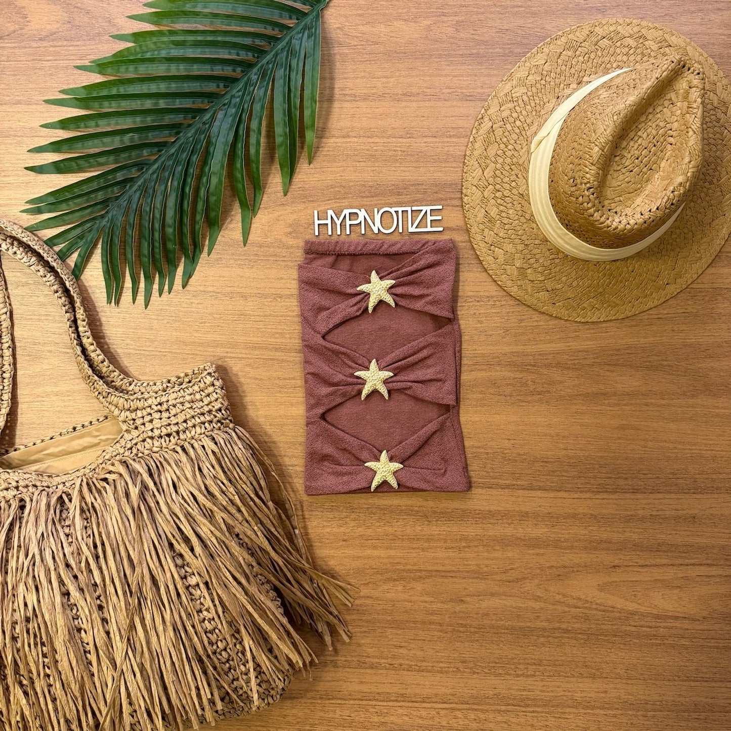 BEACH SKIRT EULALIA - COGNAC
