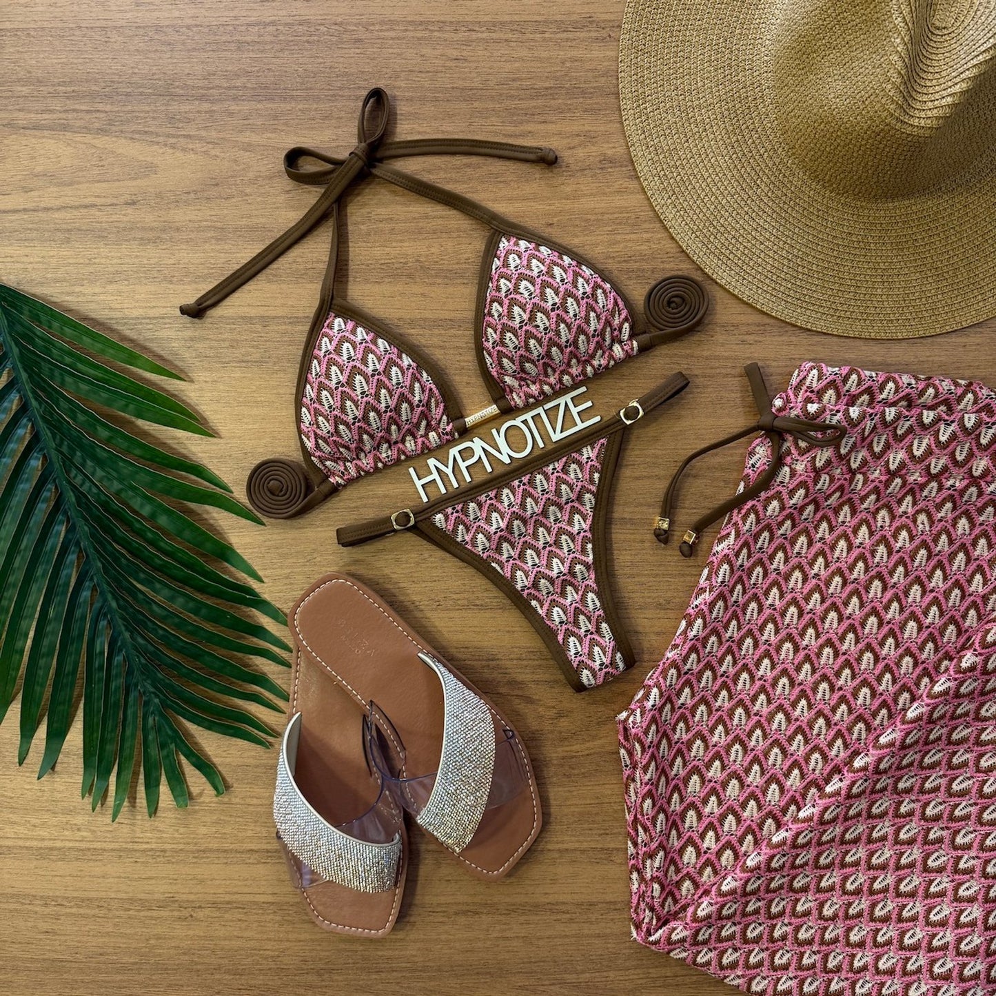 BIKINI GIOVANELA - LACE BROWN AND PINK