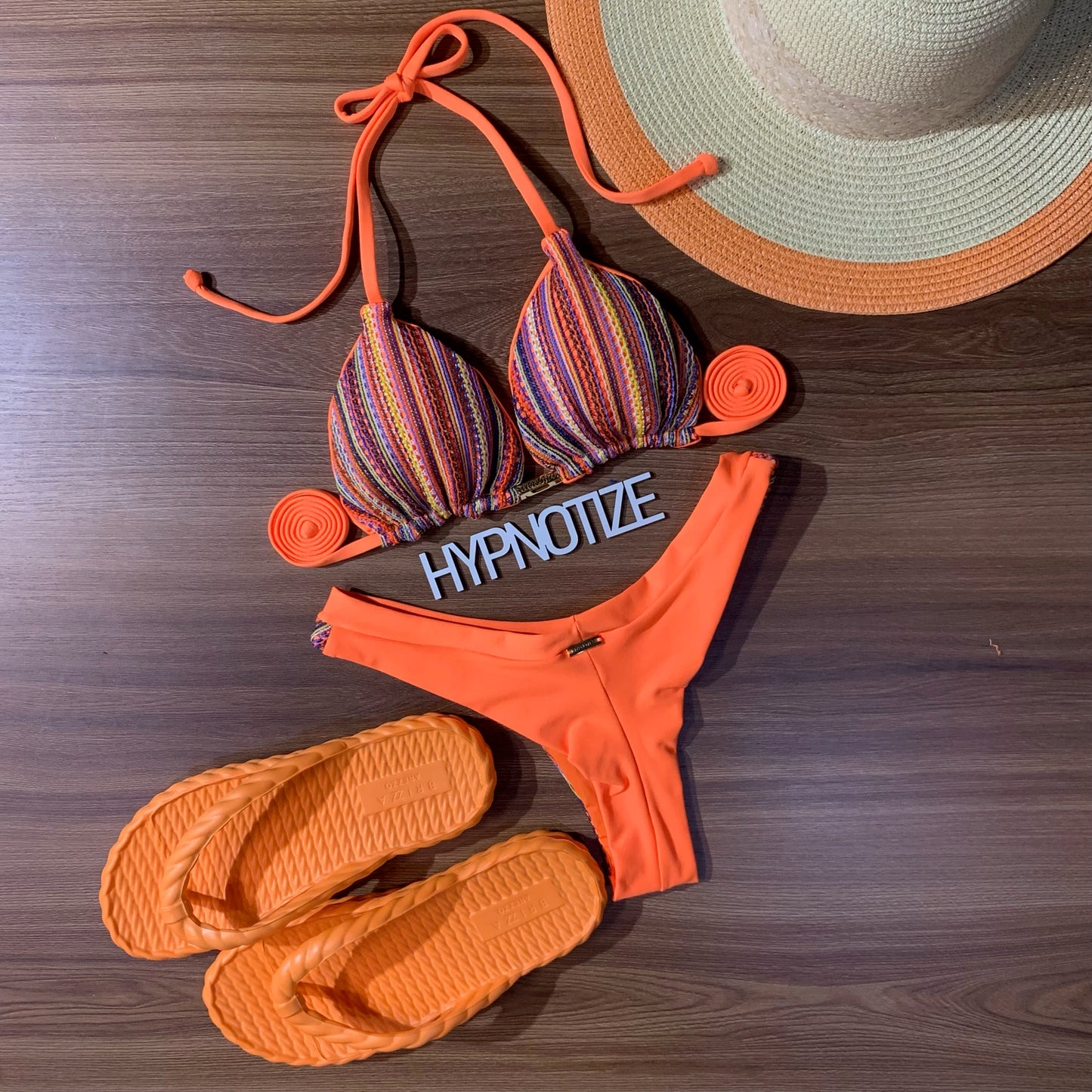 BIKINI ANDRIELI - ORANGE CROCHET
