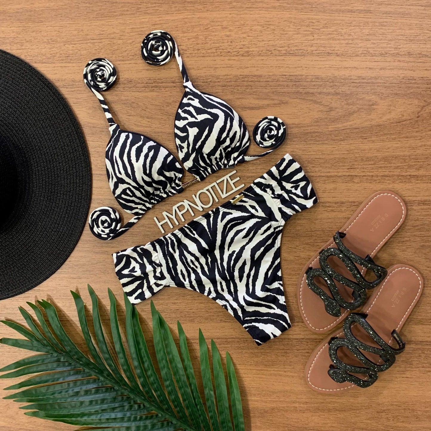 BIKINI BELLA - ZEBRA BLACK