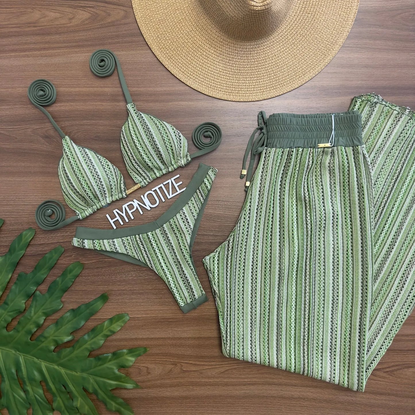 BEACH PANTS - CROCHET CORDOVA MILITARY