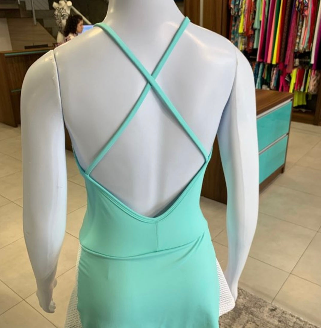 BEACH TENNIS DRESS WITH SHORT - ARUBA/CORAL