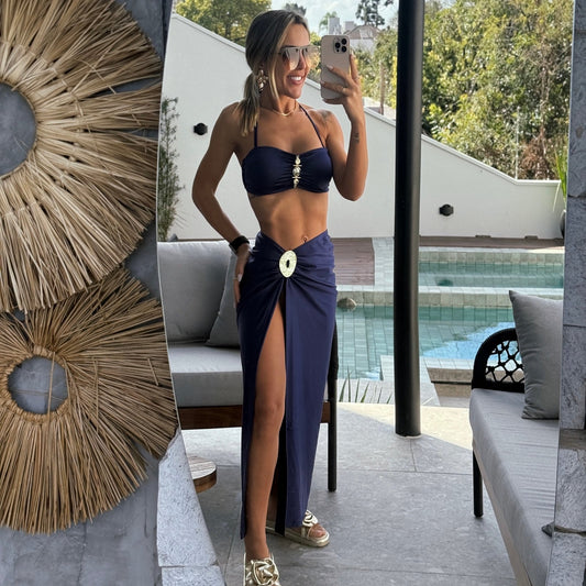 BEACH SKIRT KAVANY - NAVY BLUE