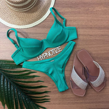 BIKINI CATIELE - LUREX GREEN FLAG
