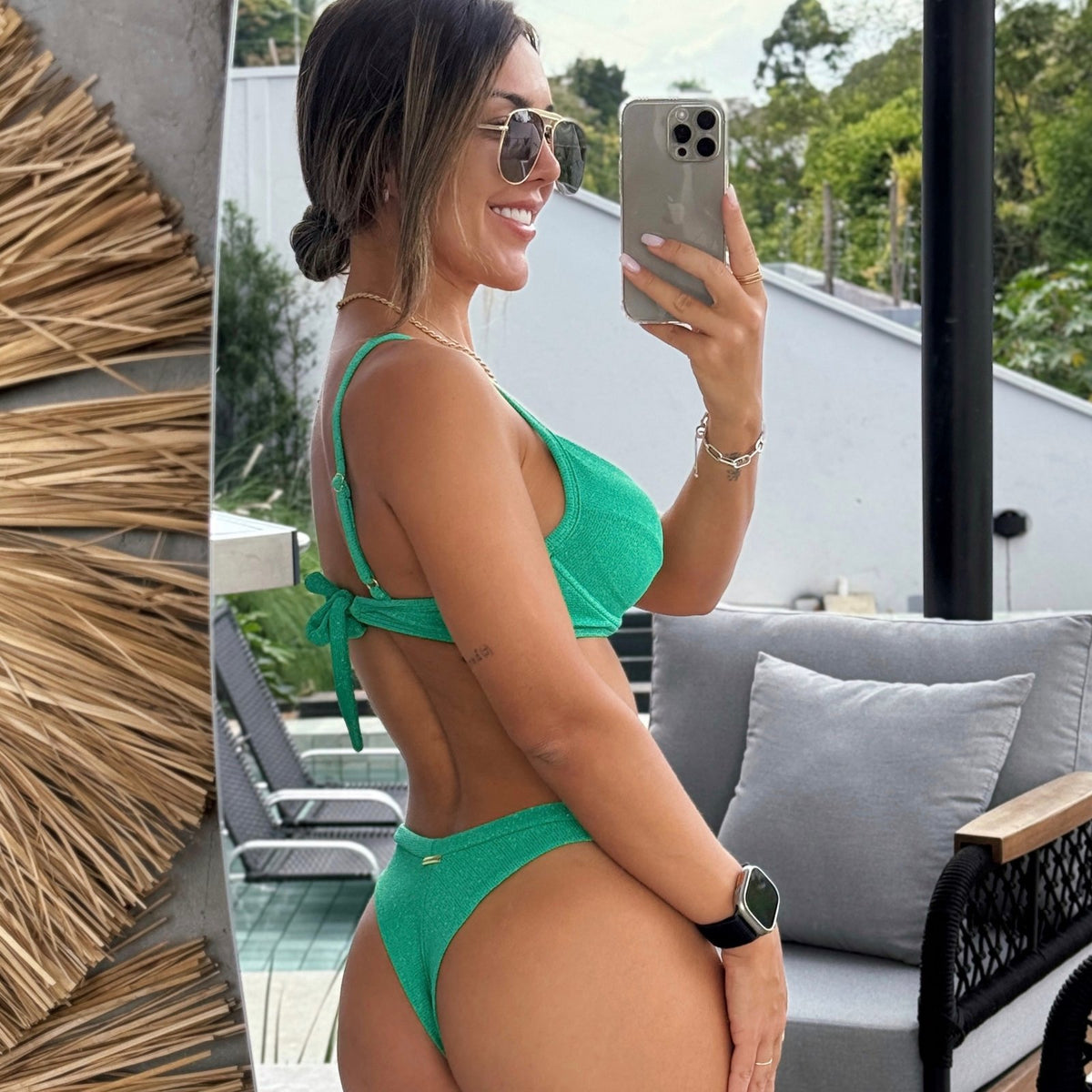BIKINI CATIELE - LUREX GREEN FLAG