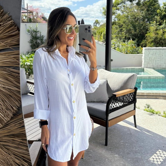 SHIRT COVER UP - WHITE