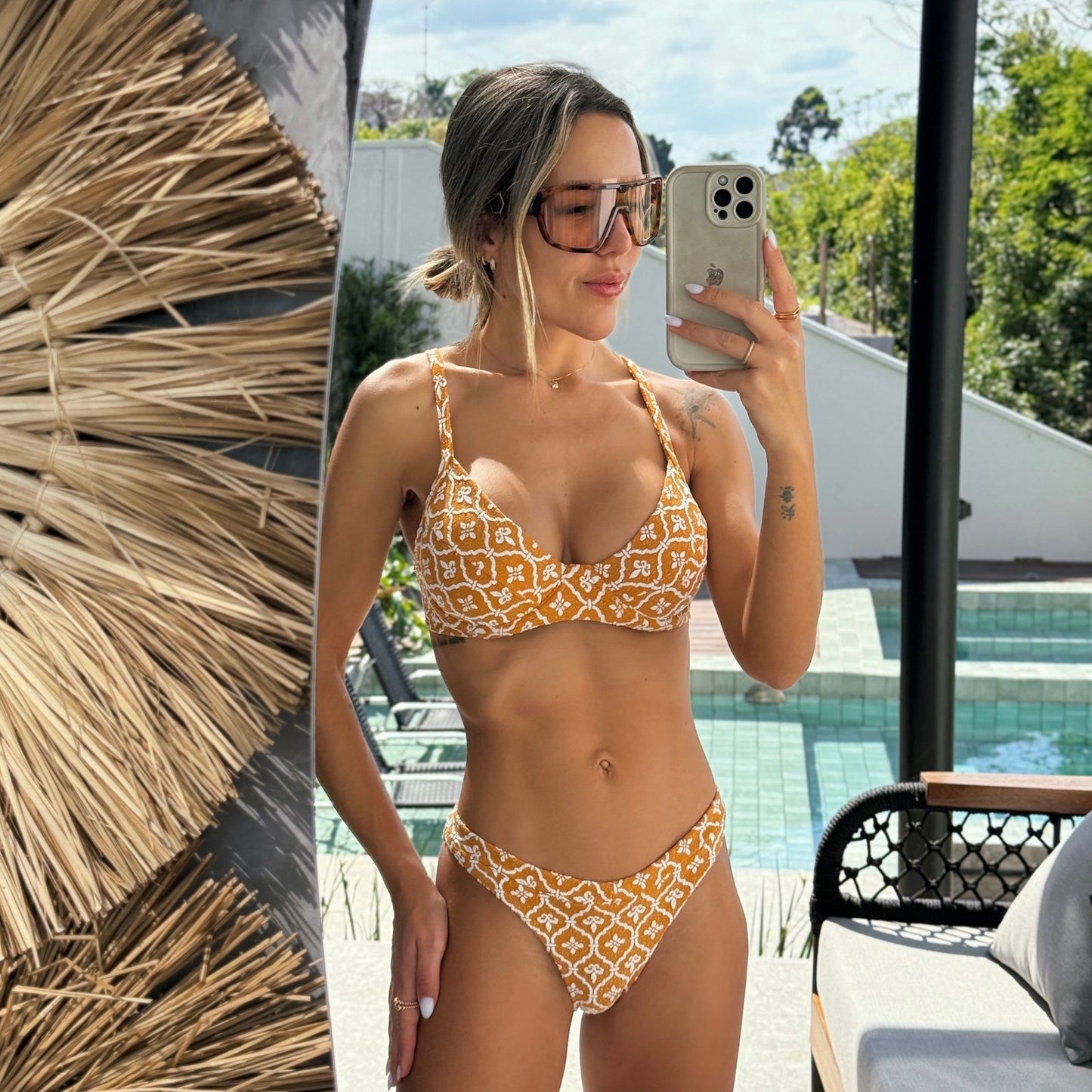 BIKINI CATIELE - JACQUARD LIS KOMBUCHA