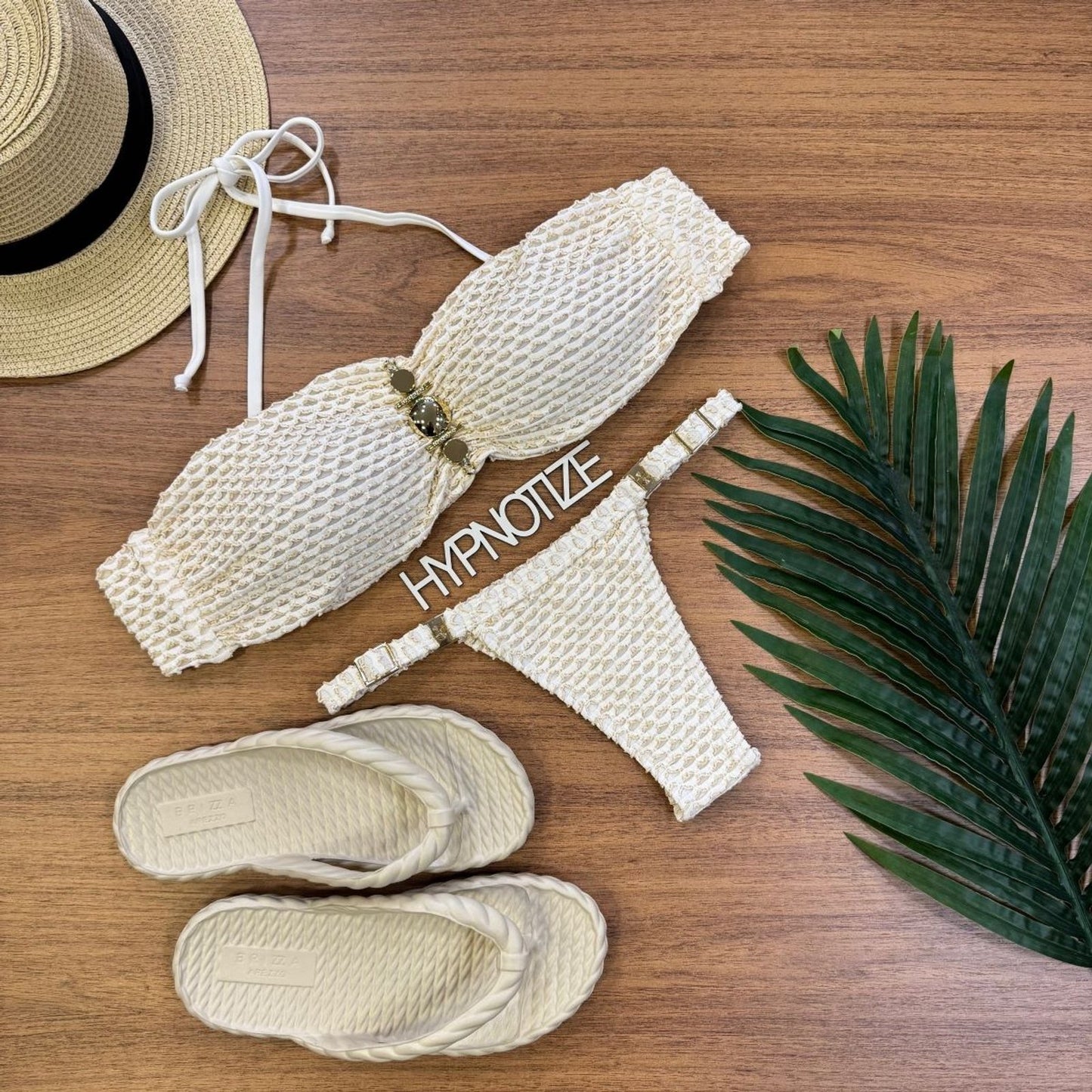 BIKINI EDNA - WHITE/GOLD