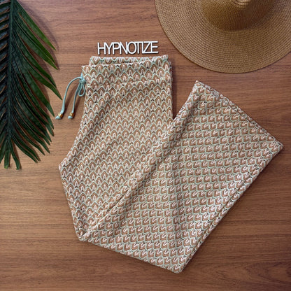 BEACH PANTS TAILANA - LACE LIGHT GREEN