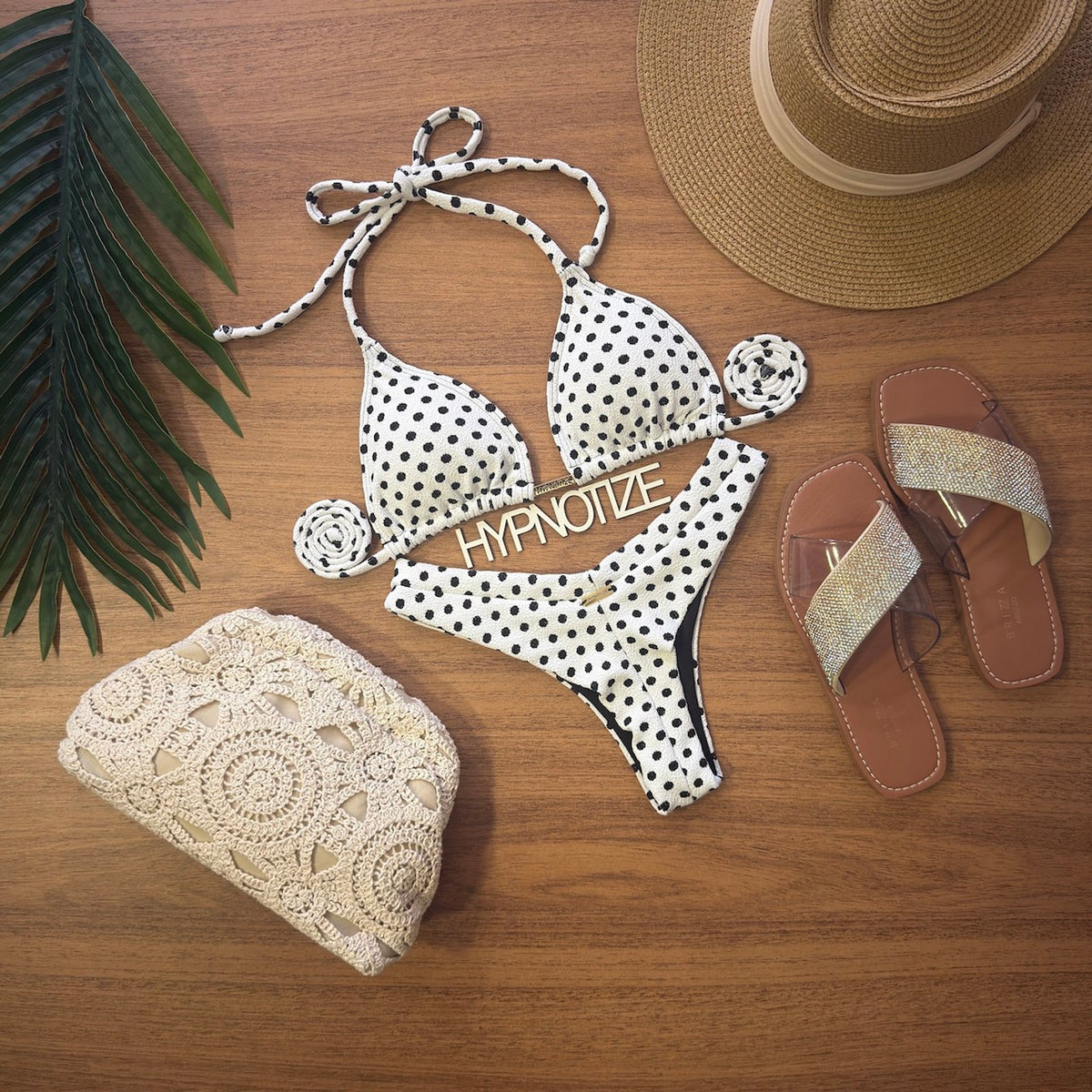 BIKINI ANDREIA - POLKA DOT BLACK/WHITE