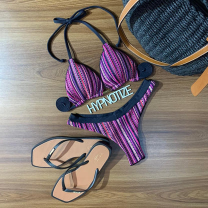 BIKINI ANDRIELI - PURPLE CROCHET