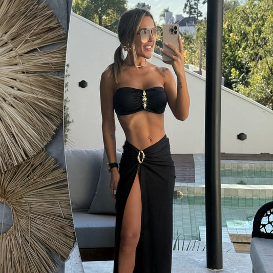 BEACH SKIRT AQUILA - BLACK
