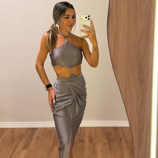 BEACH SKIRT RAFAELY - GRAPHITE