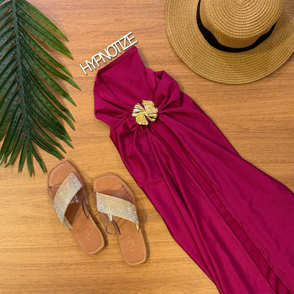 BEACH SKIRT IONARA - LUREX CHERRY