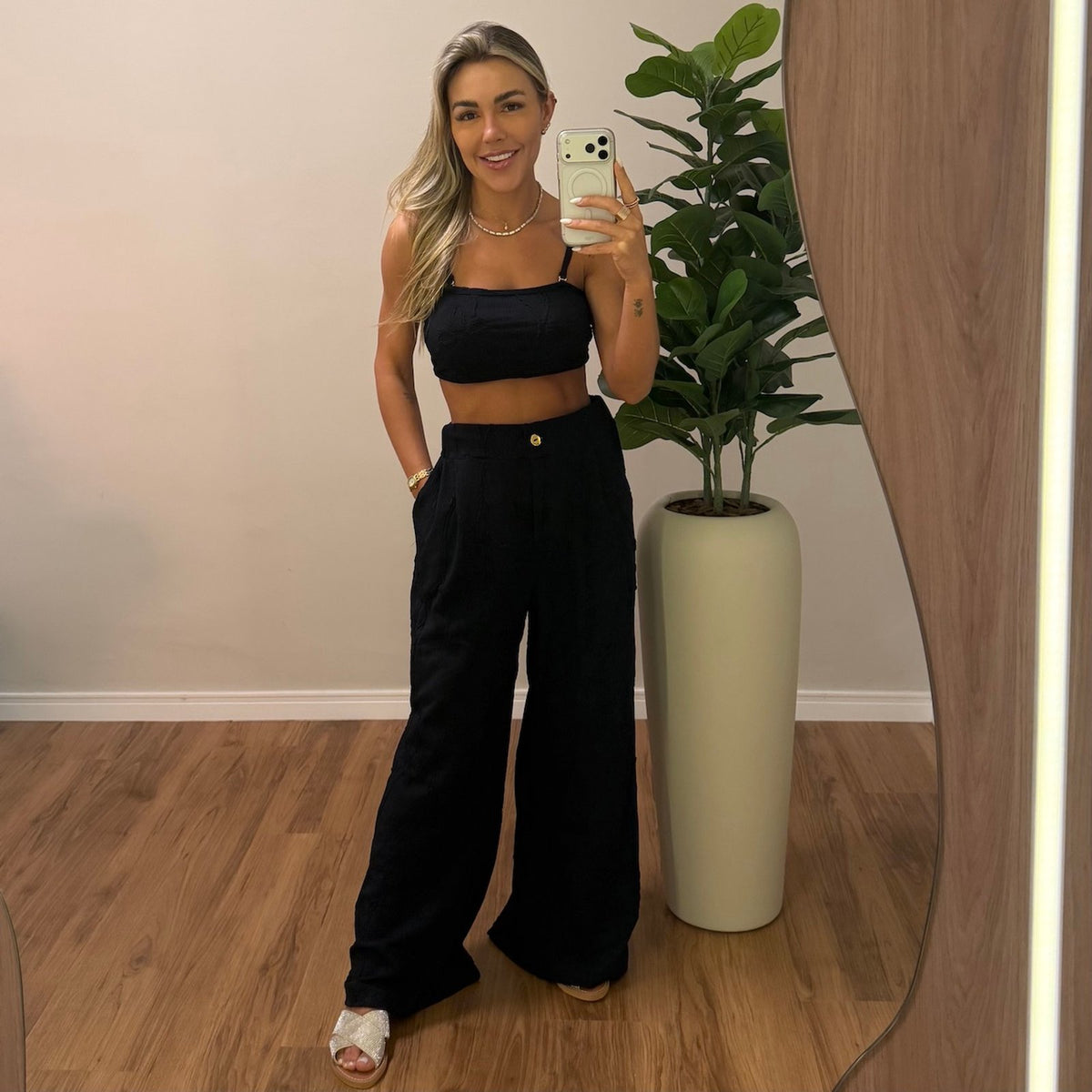 BEACH PANTS IVONETE - BLACK
