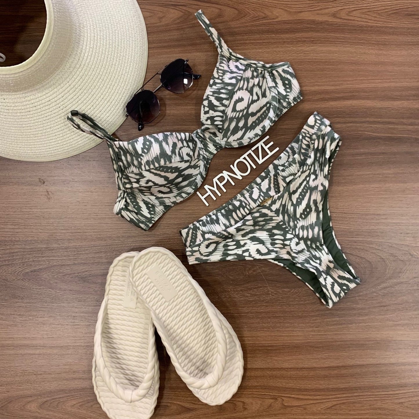BIKINI MIKAELA - ANIMAL PRINT OLIVE