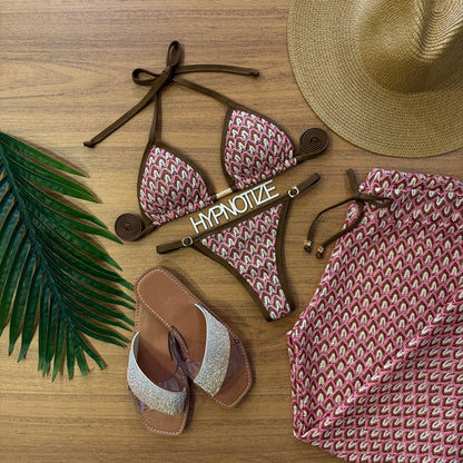 BIKINI GIOVANELA - LACE BROWN AND PINK