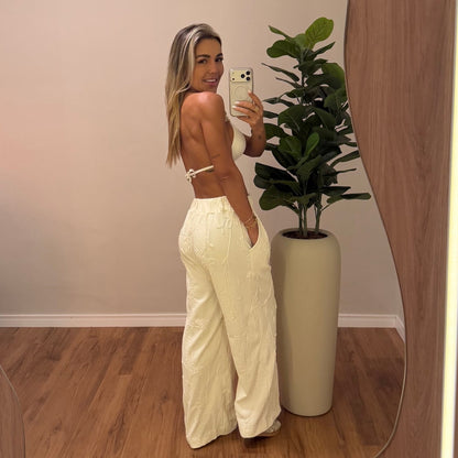 BEACH PANTS IVONETE - OFF WHITE