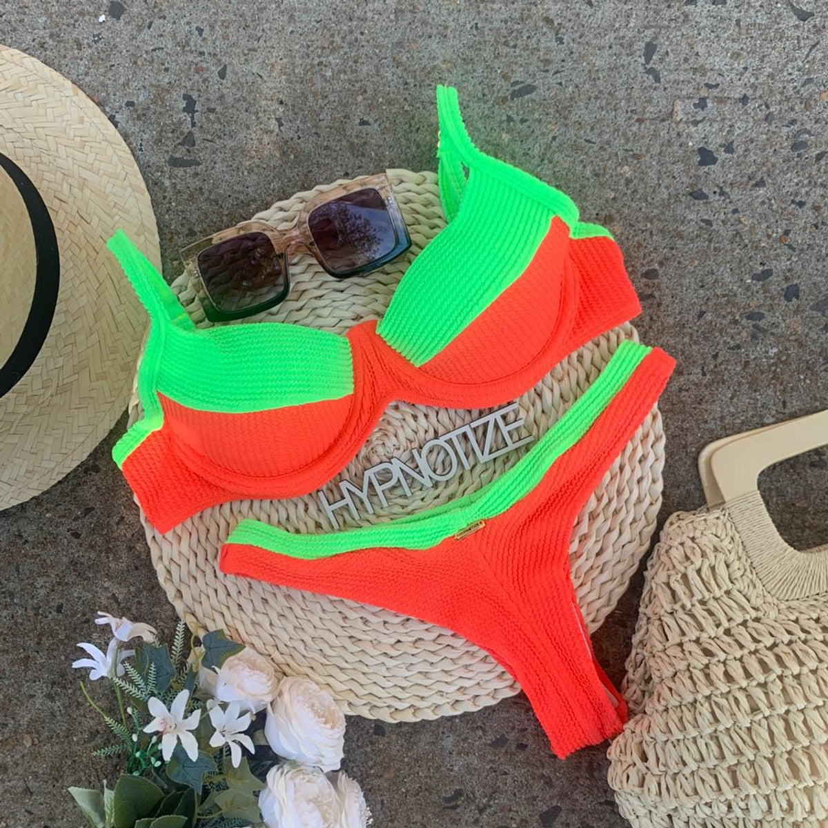 BIKINI CATIELE - ACID/CORAL