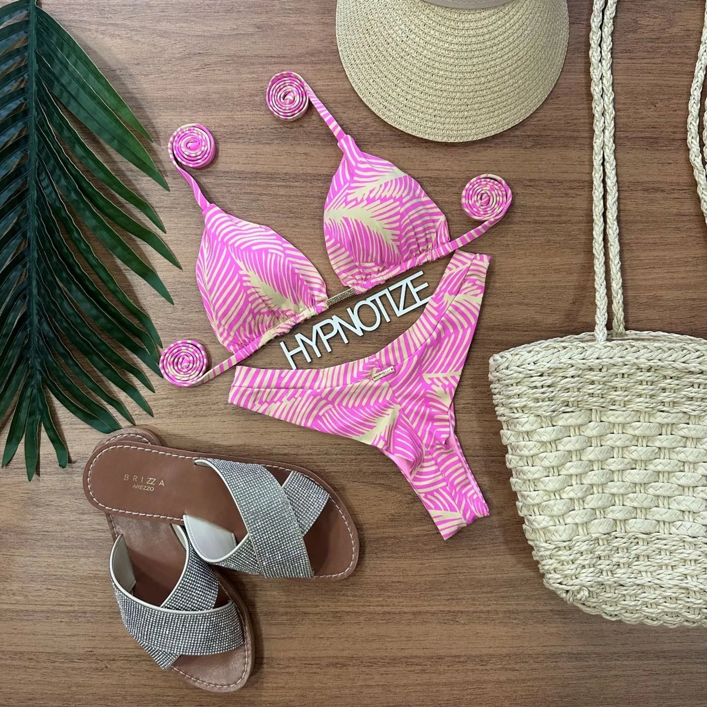 BIKINI ANDRIELI - PINK PALM TREE