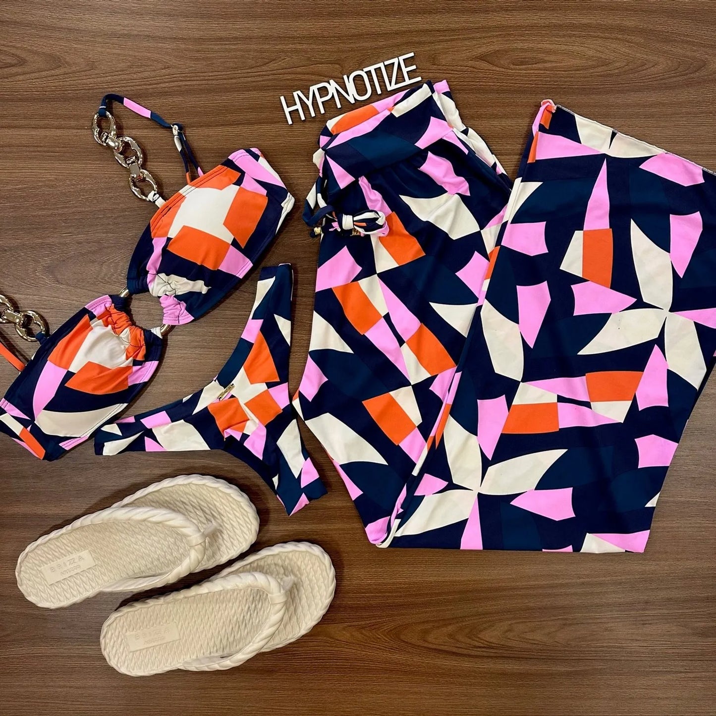 BEACH PANTS TAILANA - GEOMETRIC