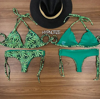 BIKINI LETICIA - LEAVES LIME