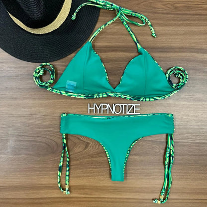 BIKINI LETICIA - LEAVES LIME