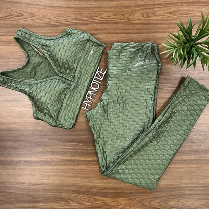 LEGGING + SPORTS BRA - SLOT OLIVE GREEN