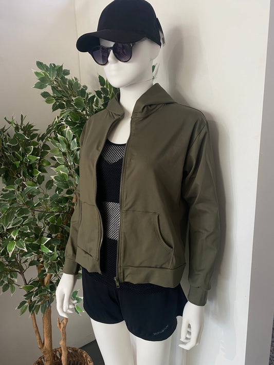 BOMBER - OLIVE GREEN